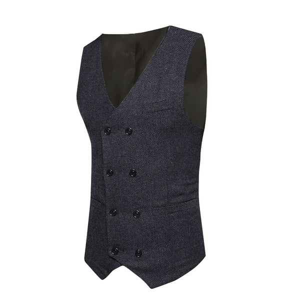 Chaleco Formal De Mezcla De Lana Para Hombre - Ideal Para Oficina, Negocios Y Eventos Corporativos