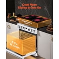 thumbnail image 2 of VEVOR 36 in Electric Range Oven, 6.0 Cu. Ft. Capacity Compact Freestanding Oven, Stainless Steel Kitchen Stove, with 5 Burners, Digital Screen Button Control, Easy Reach Racks for RV(No Power Cord), 2 of 9