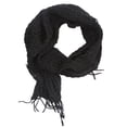 thumbnail image 5 of Crochet Beanie Visor with Scarf - Black, 5 of 5