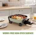 thumbnail image 3 of I-Keukenn 8" Electric Skillet with PFAS-Free Non-Stick Ceramic Coating, Removable Electric Frying Pan with Adjustable Temperature, Reversible Design,, 3 of 6