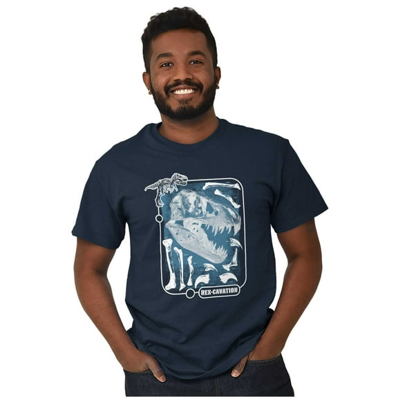 Dinosaur Skull Skeleton RexCavation Men's Graphic T Shirt Tees Brisco Brands S