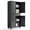 Black, variant on Metal Storage Cabinet, with Locking Doors, 2 Drawers & Adjustable Shelves, 4 Smooth Wheels, 71 in Rolling Tool Cabinet for Garage Home, Office, Warehouse