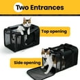 thumbnail image 3 of Conlun Cat Carrier,Soft-Sided Cat Carriers with 4-Sided Mesh,Airline Approved Pet Transport Carrier,Collapsible Cat Travel Carrier-Black, 3 of 9