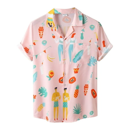 

Pianpianzi Extra Large Men Scrub Top Long Sleeve Large Shirts Men Men Summer Printed Top Shirt Collar Fashion Top Casual Loose Short Sleeved Shirt Blouse