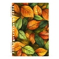 thumbnail image 7 of FORMRS 1-Subject Spiral Notebook 8" x 5" College Ruled 60 Refillable Sheet A5 Hard Cover, Green Retro Leaves, 7 of 7