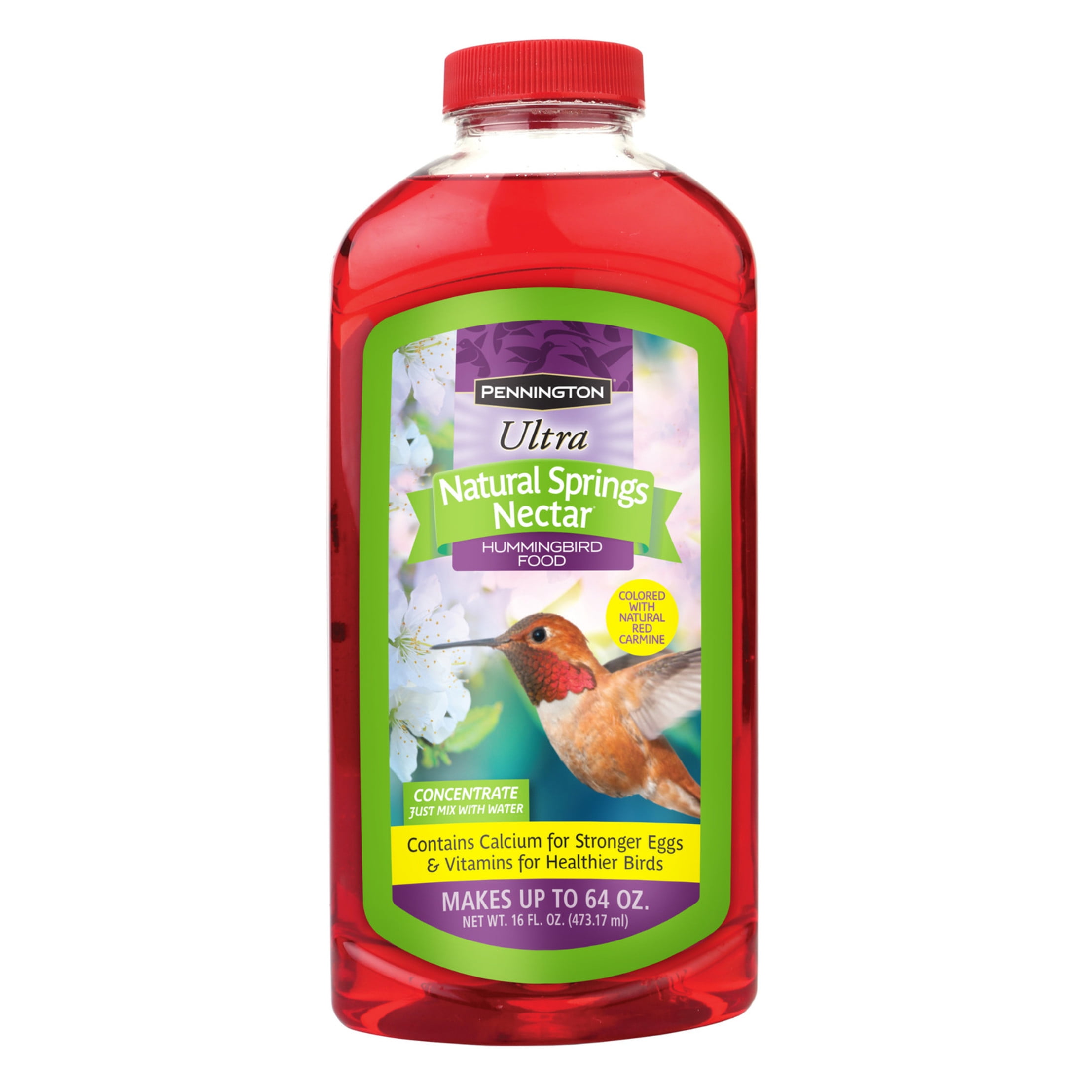 (2 pack) Pennington Hummingbird Nectar, No Artificial Dye, Concentrated Sweet Hummingbird Food Liquid, 16 oz, 1 Pack, All Lifestages