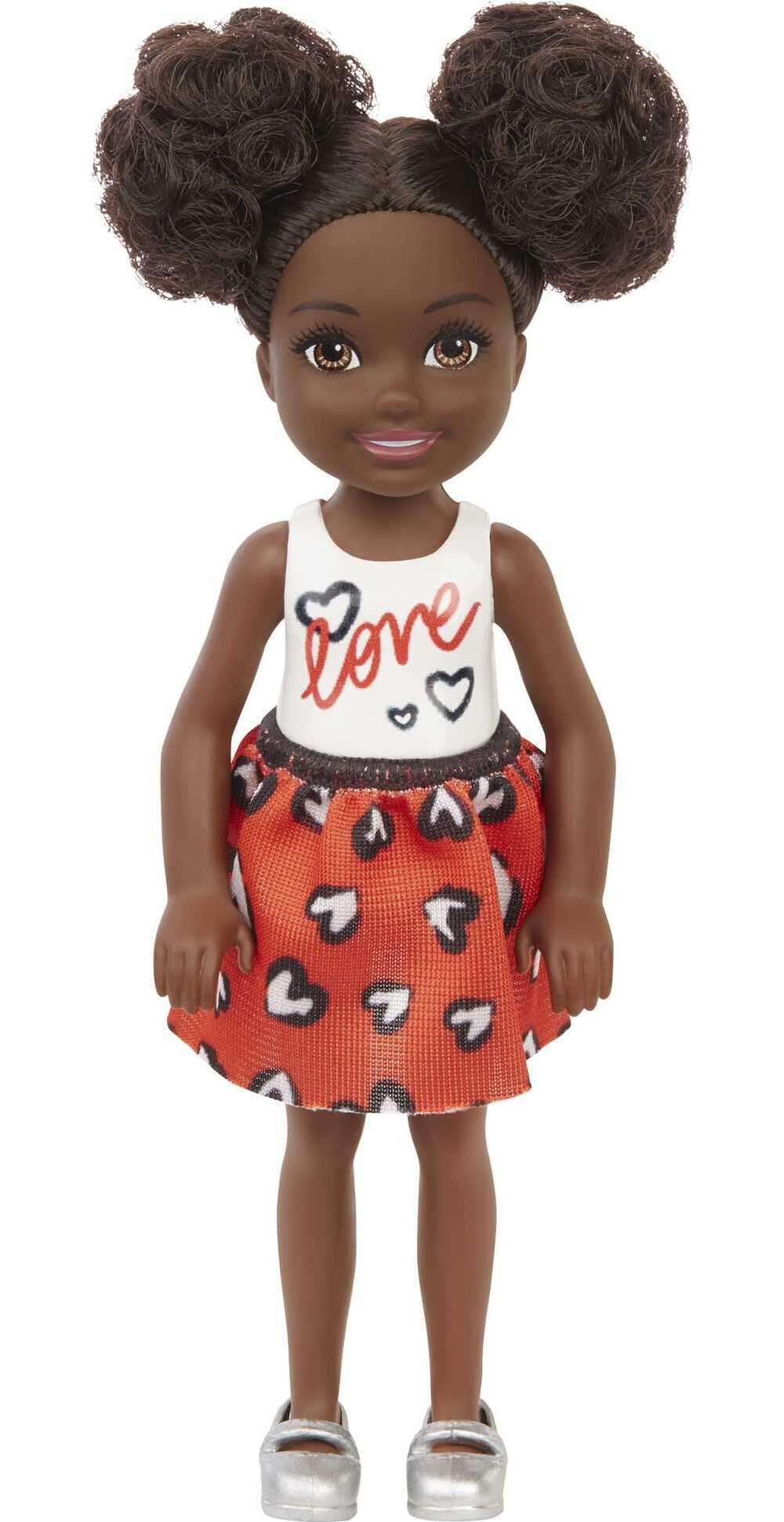 Barbie Chelsea Small Doll with Black Hair in Afro Puffs Wearing Removable Skirt & Silvery Shoes - image 5 of 6