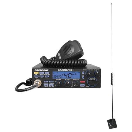 President TXUS041P Lincoln II+ 10 Meter Radio & Tram 1198 Glass Mount Cb