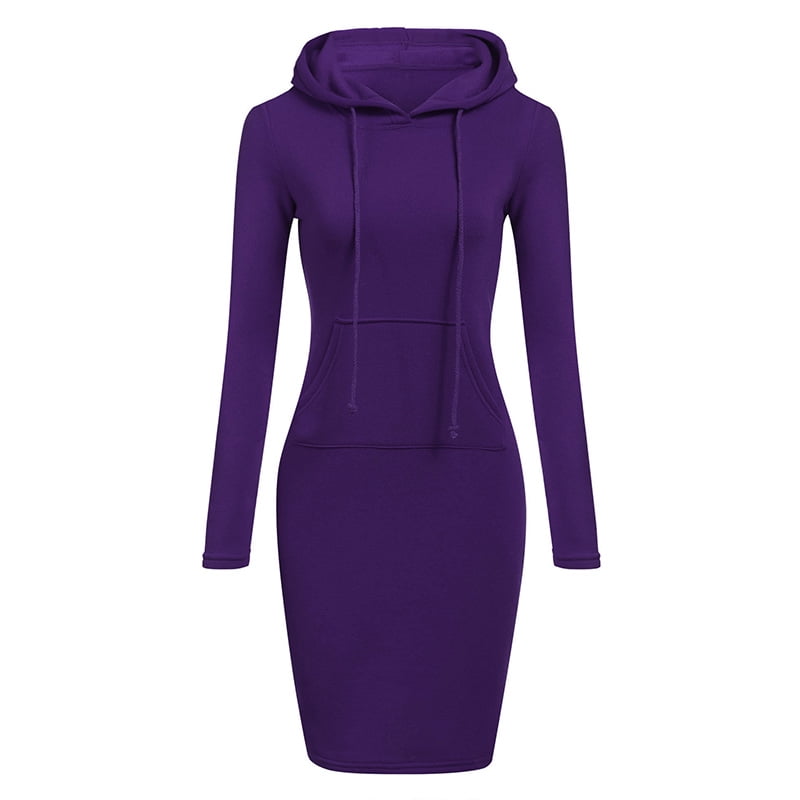 purple sweatshirt dress