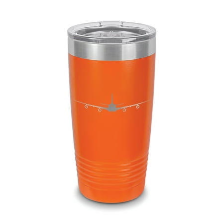 

A340 Tumbler 20 oz - Laser Engraved w/ Clear Lid - Polar Camel - Stainless Steel - Vacuum Insulated - Double Walled - Travel Mug - airliner passenger