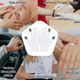 thumbnail image 6 of 3 Pairs Touch Screen Moisturizing Gloves Cotton Moisturizing Gloves for OverNight Bedtime Heal Eczema Sleeping Lotion Hand Spa Treatment Gloves Repair Rough Cracked Dry Chapped Hands Skin, White, 6 of 6