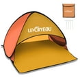 thumbnail image 1 of LEVORYEOU Portable Pop-Up Sun Shelter Tent with UV Protection, Side Pockets, and Touchscreen Access (Yellow & Orange), 1 of 6