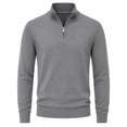 thumbnail image 2 of Men's Quarter Zip Up Sweaters Slim Fit Lightweight Mock Pullover | Casual Polo Sweaters, 2 of 4