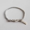 thumbnail image 2 of Knotted, adjustable link bracelet made of silver with a charm, 2 of 5