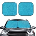thumbnail image 2 of Goofa Blue Glitter Pattern 2 Piece Car Windshield Sun Shade Foldable | Front Windshield Shade for Sun, Heat and UV Rays | Sunshade for Car Front Window-Medium, 2 of 7