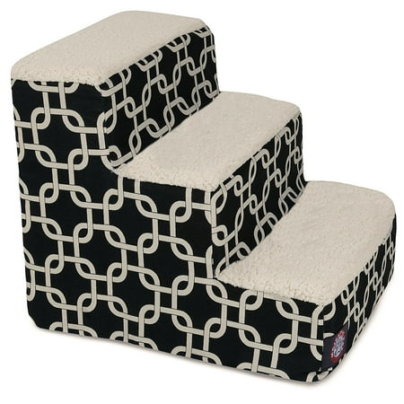 UPC: 0788995675242 | Majestic Pet Links Pet Stairs 3 Steps Black Machine Washable Removable Cover 18  x 16  x 15