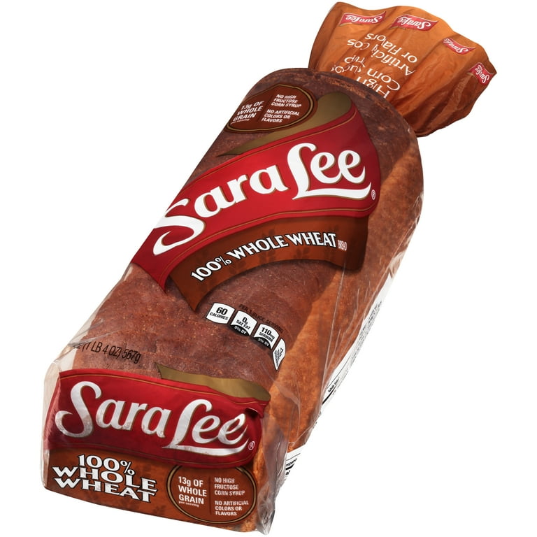 Sara Lee 100% Whole Wheat Bread Loaf, 20 oz, 22 Count 