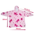 thumbnail image 5 of Catalonia Unicorn Print Oversized Hoodie Blanket Sweatshirt,Wearable Sherpa Giant Pullover for Adults Men Women Teenagers Gift, Pink, 5 of 7