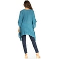 thumbnail image 2 of Sakkas Adalwin Third Tie Dye Desert Sun Circle Ponch Tunic Top Blouse W/Embroidery - 41-Teal - One Size, 2 of 5