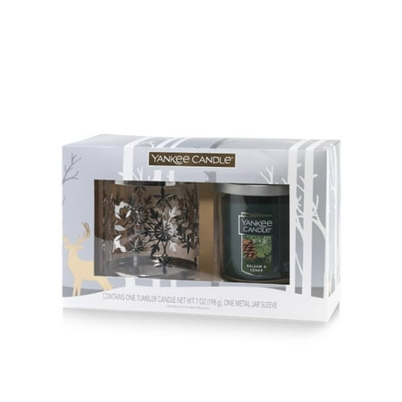 Yankee Candle Snowflake Tumbler Gift Set, Balsam & (Best Yankee Swap Gifts For 25)