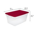 Sterilite 90 Qt. Storage Box Plastic, Infra Red