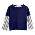 thumbnail image 5 of JFOPQVSM Fake-Two Piece Patchwork Long Sleeve Basic Tees Girls Boys Long Sleeve Baseball Raglan T-Shirt Cotton Baby,Toddler, 5 of 6