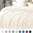 thumbnail image 4 of Flannel Fleece Blanket Off White - Twin ( 90x66 IN ), 4 of 5