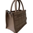 thumbnail image 4 of Bolsa Steve Madden Mini Tote Bnko Sqares Café, 4 of 6