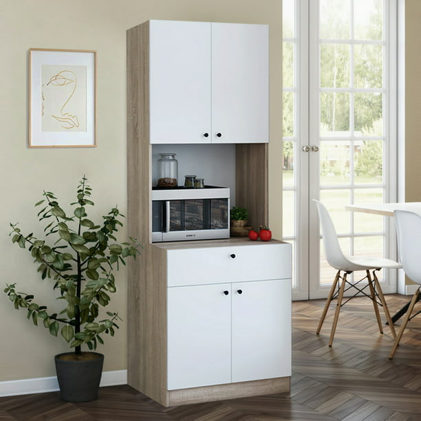 Living Skog 71 Pantry Kitchen Storage, Tall Kitchen Pantry Microwave Storage Cabinet