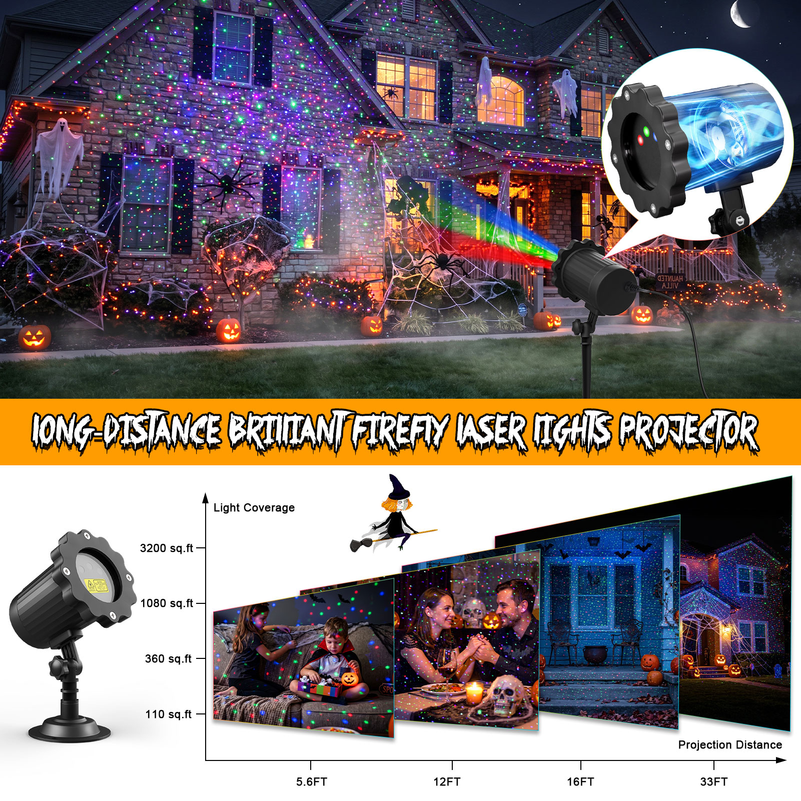 Yannovus Outdoor RGB Laser Light Projector with Remote photo 3
