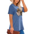thumbnail image 2 of Anbech Leopard Heart Plus Size T-Shirts for Women Graphic Leopard Heart Print Short Sleeves Tees Plus T-Shirt with Round Neck, 2 of 4