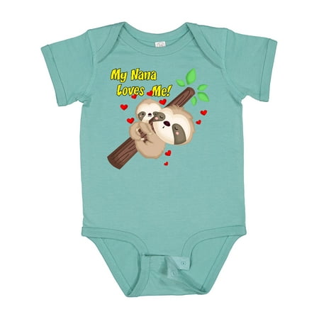 

Inktastic My Nana Loves Me Gift Baby Boy or Baby Girl Bodysuit