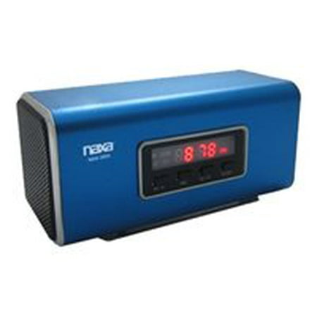 NAXA NAS3054BL Portable Speaker with USB FM Radio & LED Display (Blue)