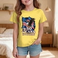 thumbnail image 2 of kpoplk Girls USA Shirts Kids 4th of July Shirts American Flag Tshirt Patriotic Top Independence Day Outfit(Yellow,5-6 Y), 2 of 5