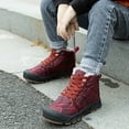 thumbnail image 2 of Povozer Boys Snow Boots Slip on Winter Warm Hiking Boot Lightweight Water-Resistant Non Slip Shoes(CE4,8-9 Years), 2 of 5
