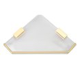 thumbnail image 2 of Corner Shower Caddy Space Aluminum Acrylic Wall Mounted Bathroom Shelf Storage Organizer for Toilet Dorm Kitchen Without Hook, 2 of 5