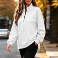 thumbnail image 4 of Vivianyo HD Women's Half Zip Sweatshirt, Longline Long Sleeve Pullover, Fall Marled Knit Top for Daily Outings and Casual Lounging, Sizes S-3XL, 4 of 8