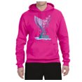 thumbnail image 2 of Wild Bobby, Sassy Since Birth Salty By Chance Mermaid Beach Ocean Vibe, Streetwear, Unisex Graphic Hoodie Sweatshirt, Fuschia, Large, 2 of 3