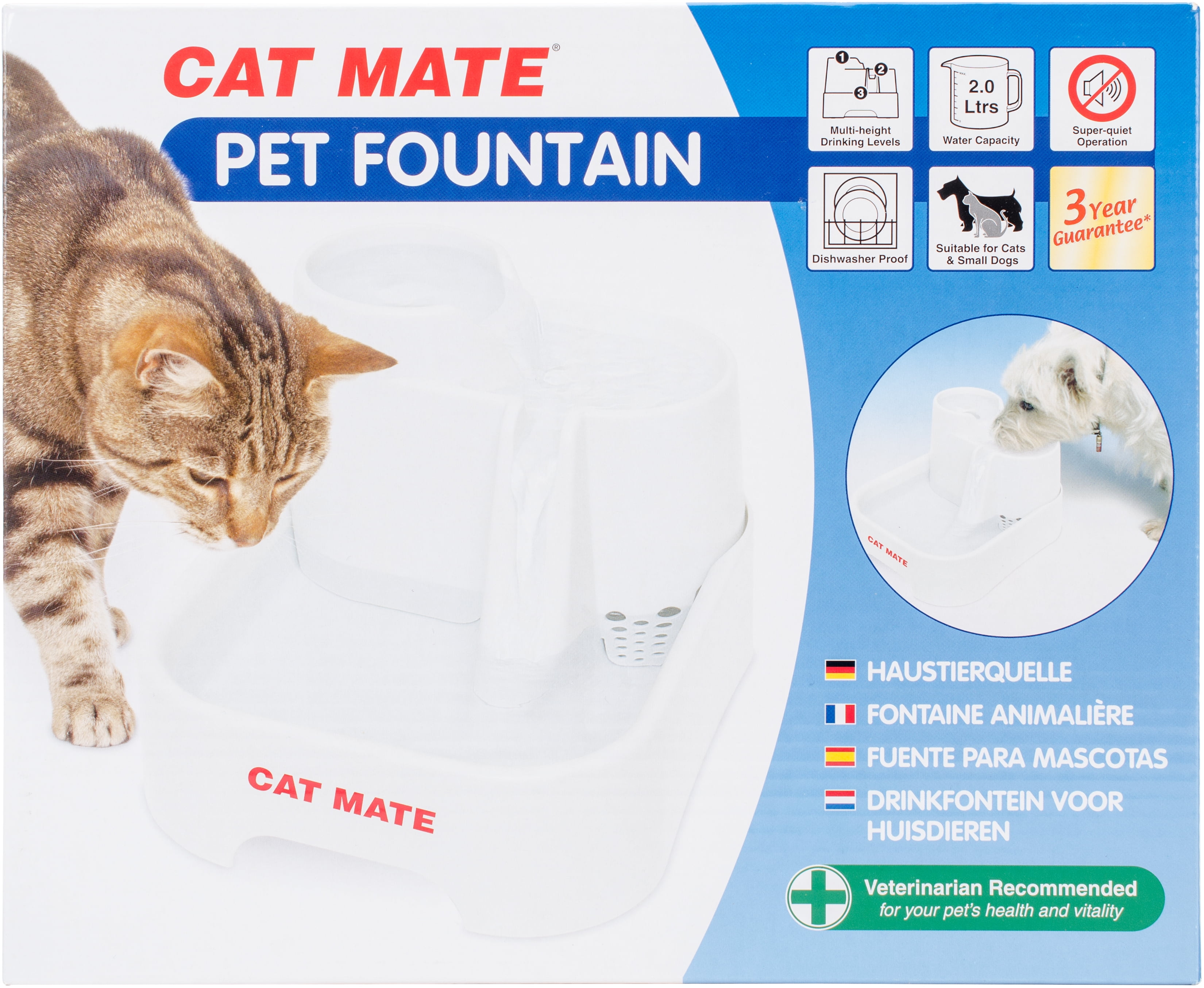 Cat Mate Pet Fountain 70Fl OzWhite Walmart Canada