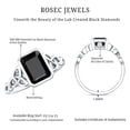 thumbnail image 5 of Created Black Diamond Solitaire Ring with Diamond, Celtic Knot Ring - 1.6 Carat - AAAA Quality, 925 Sterling Silver, US 4.00, 5 of 8
