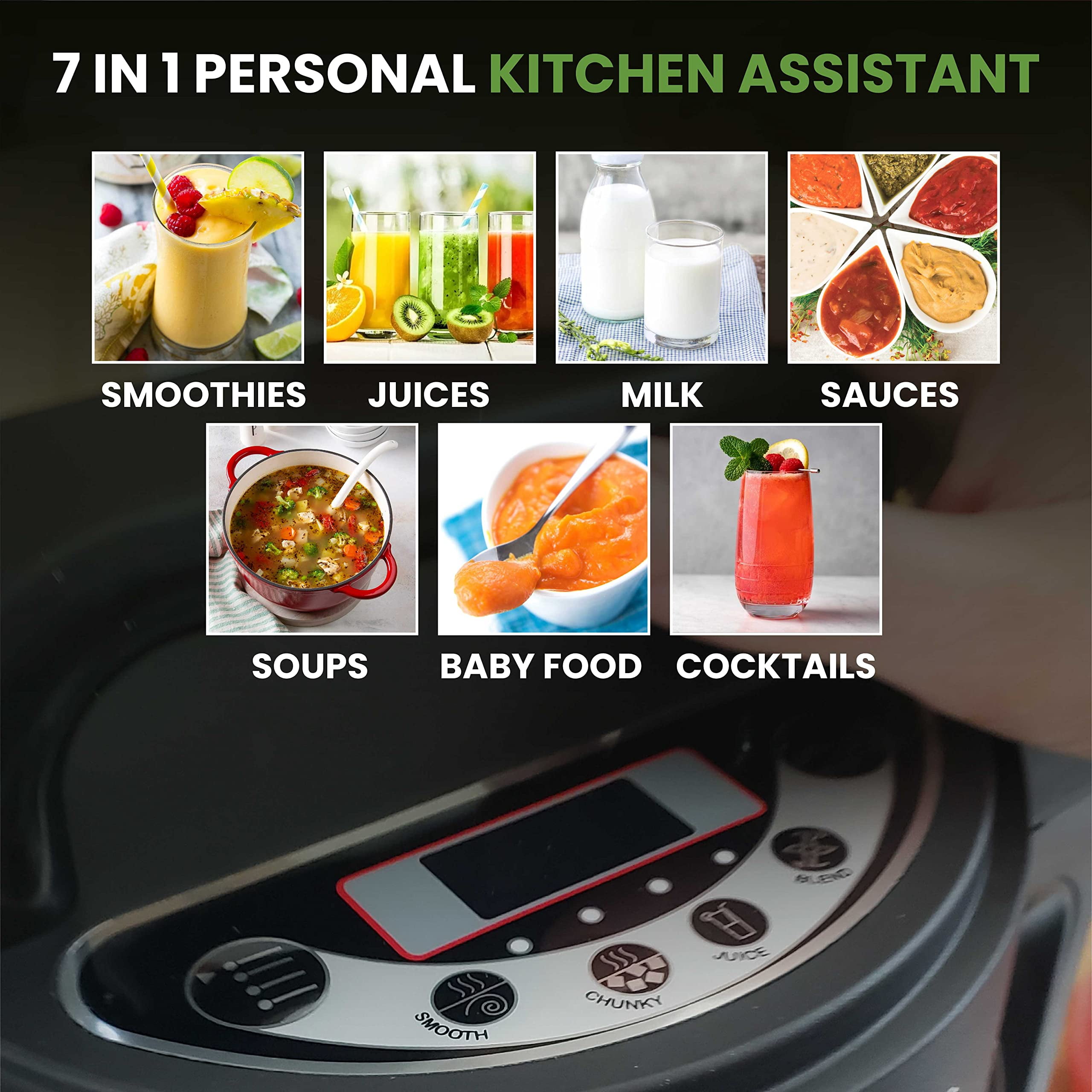 Simple Living Products 1.6L Deluxe Portable Soup Maker, Soy Milk
