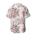 thumbnail image 2 of Fotbe Rose Flowers print Short Sleeve Button Down Shirts for Men Casual Summer Beach Wrinkle Free Shirt-XX-Large, 2 of 7