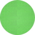 thumbnail image 1 of Ahgly Company Machine Washable Indoor Round Transitional Neon Green Area Rugs, 5' Round, 1 of 7