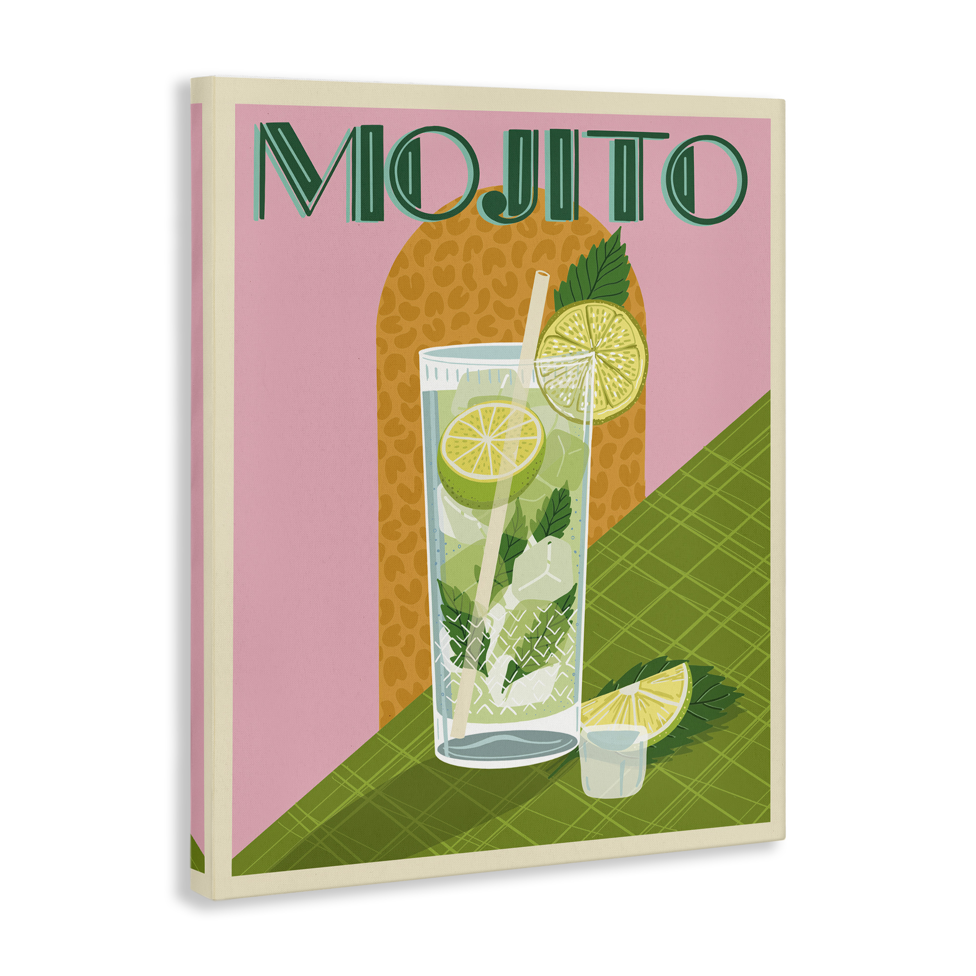 Stupell Industries Classic Retro Mojito Food & Beverage Painting Wrapped Canvas Art Print Wall Art, 30 x 40