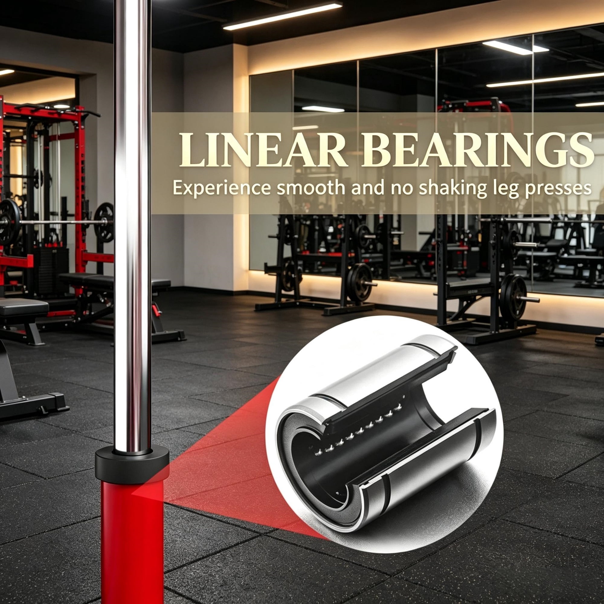 Heavy-Duty Red Vertical Leg Press Machine with Adjustable Leg, Back & Head Positions, 1" Standard Plate Compatible Strength Training Equipment
