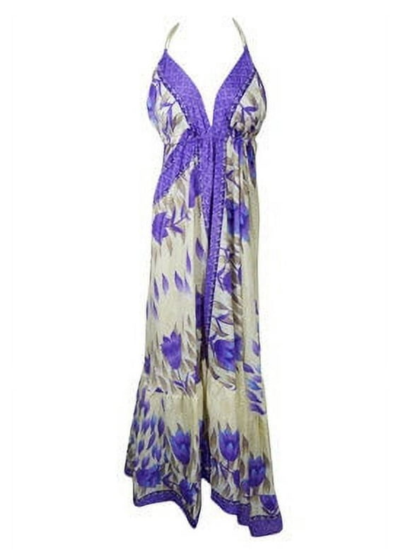 Womens Summer Maxi Dress Lavender Beige Dresses S/M