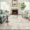thumbnail image 3 of Lahome Large Area Rug for Living Room 10'x14', Machine Washable Neutral Oriental Farmhouse Rugs for Bedroom, Soft Non-Slip Low Pile Indoor Floor Accent Carpet for Office Dining Room - Beige, 3 of 9