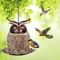 thumbnail image 6 of Bluebird Feeders Outdoor - Owl Shaped Metal Mesh Cardinal Bird Feeder | Hanging Wild Bird Feeder with Hook for Garden Yard Decor, 6 of 11
