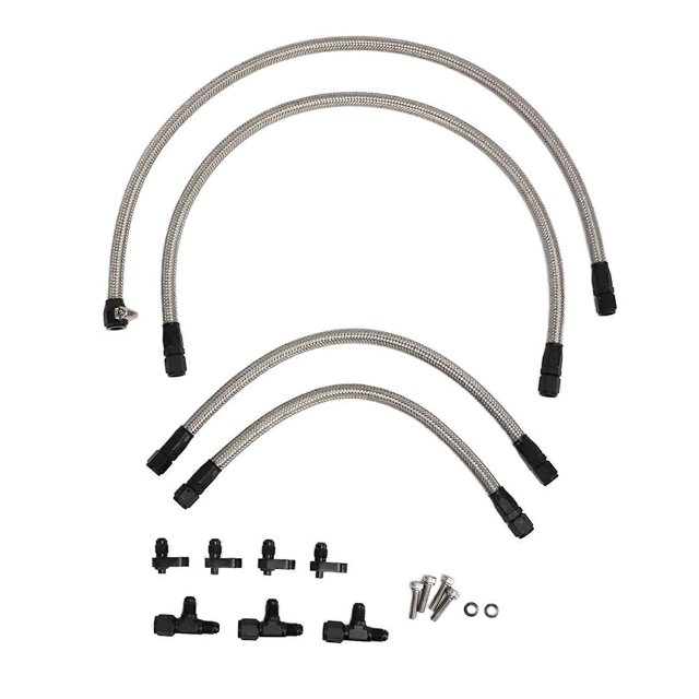 Steam Vent Hose Coolant Crossover Kit Stainless Steel Improve Engine Performance for LSX LS1 LS2 LS6 LM7