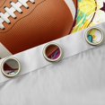 thumbnail image 4 of Feelyou Watercolor Rugby Child Black Out Curtains, Cartoon Stars Graffiti Curtains Pack of 2 (42x63 Each), Est Sleep Sports Bedroom Curtains, Window Curtains Home Decor, 4 of 6